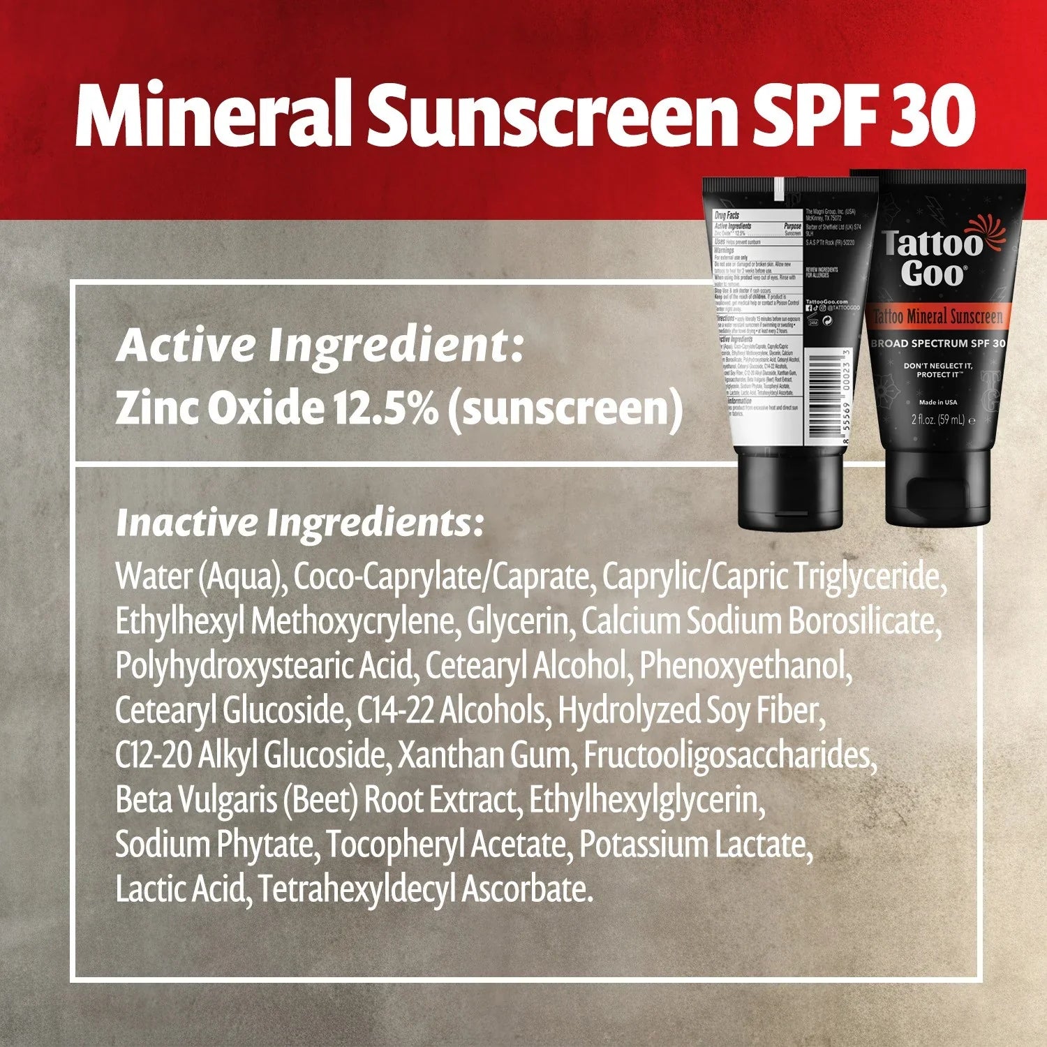 Tattoo Goo mineral sunscreen 59.15ml