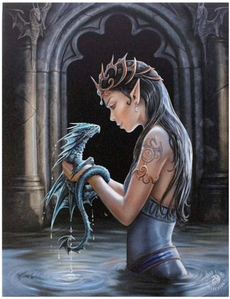 Anne Stokes Canvas Water Dragon