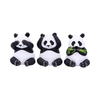 Three Wise Pandas Bear Ornaments